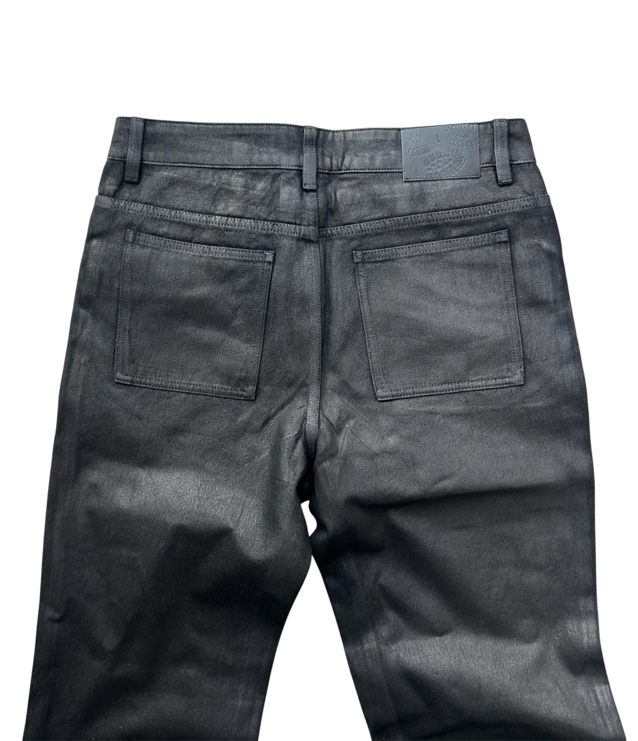 strapped flare oil pants