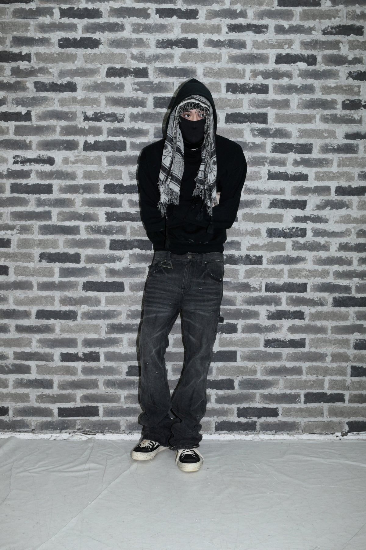 Strapped Gray Flare Denim