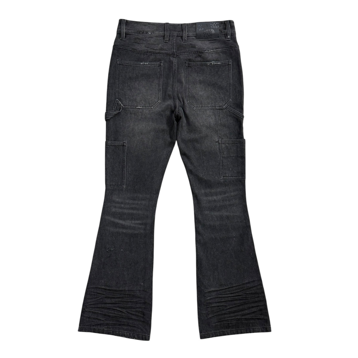 Strapped Gray Flare Denim