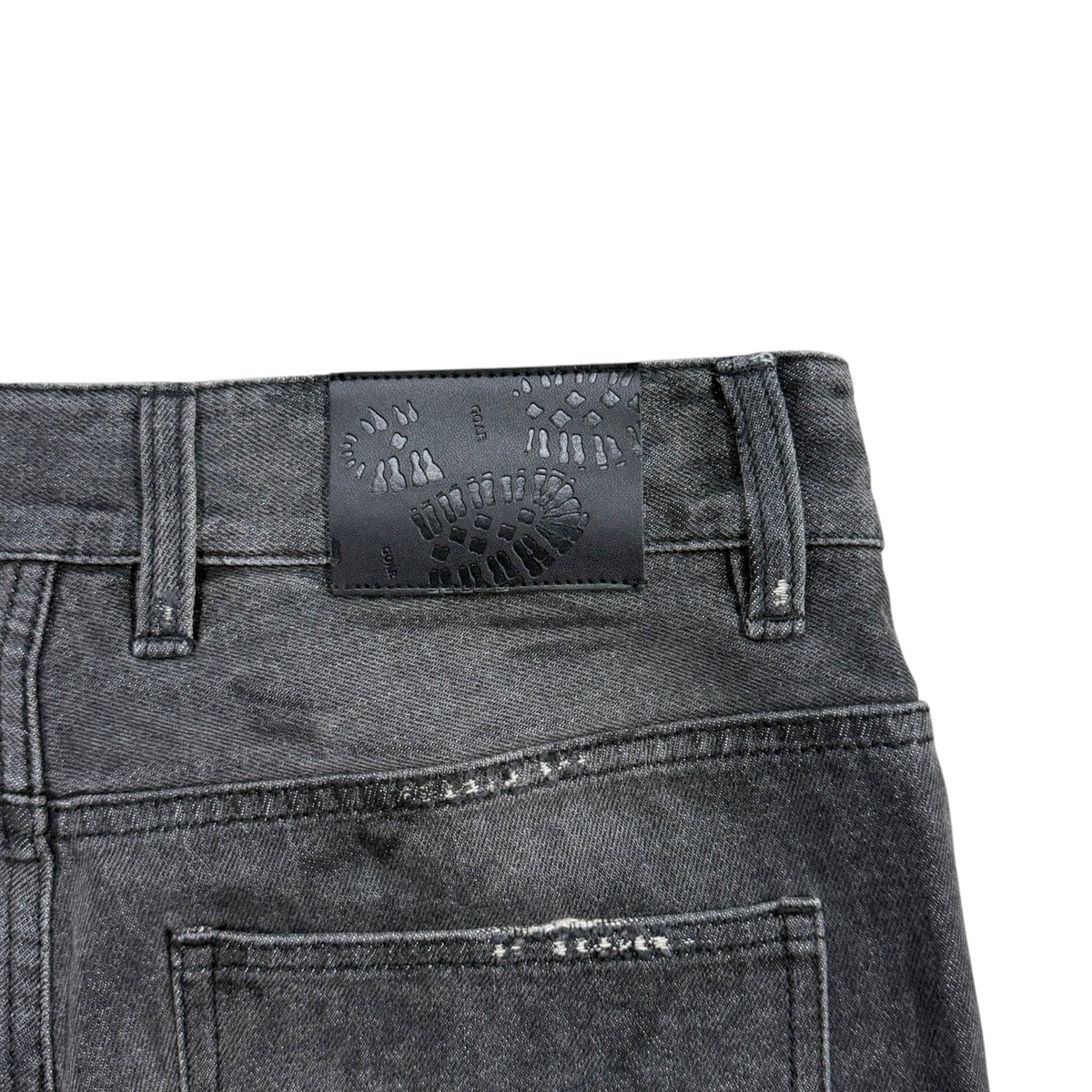 Strapped Gray Flare Denim