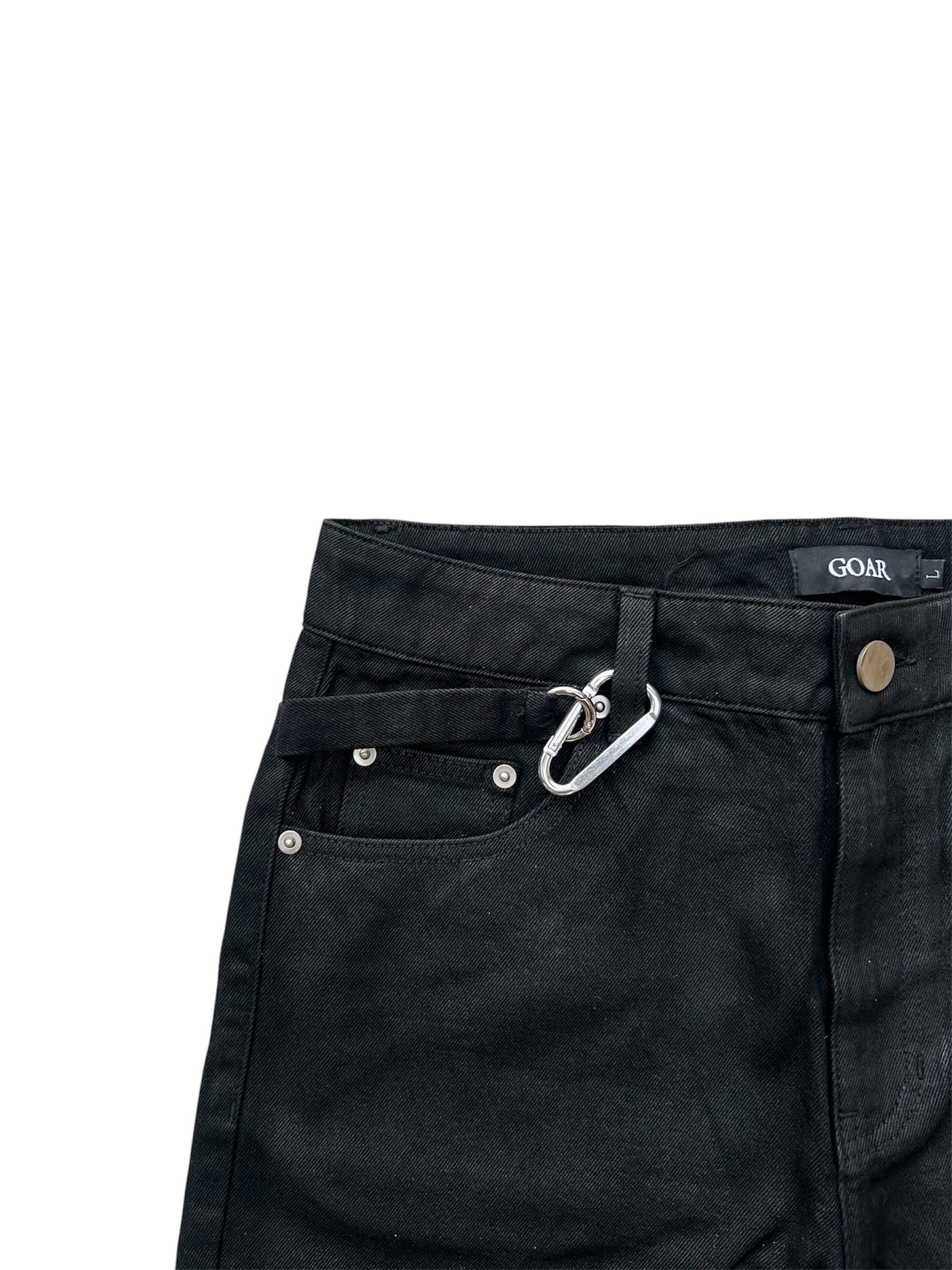 GOAR strapped oil pants ブラック strapped oil pants – goar