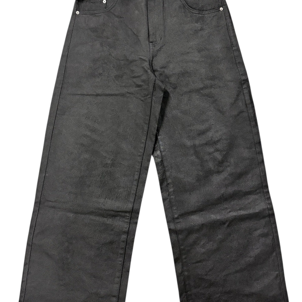 strapped baggy oil pants