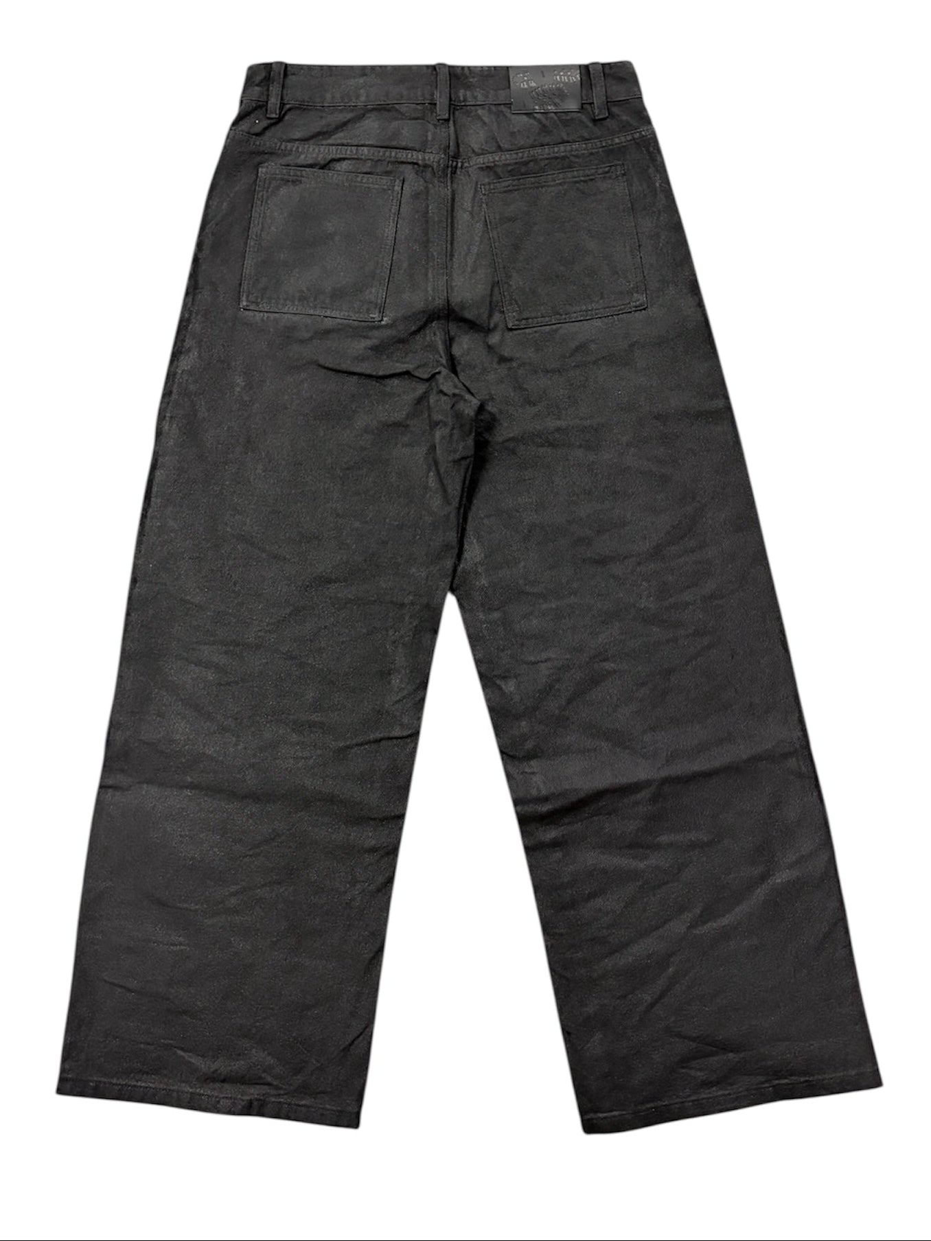 strapped baggy oil pants