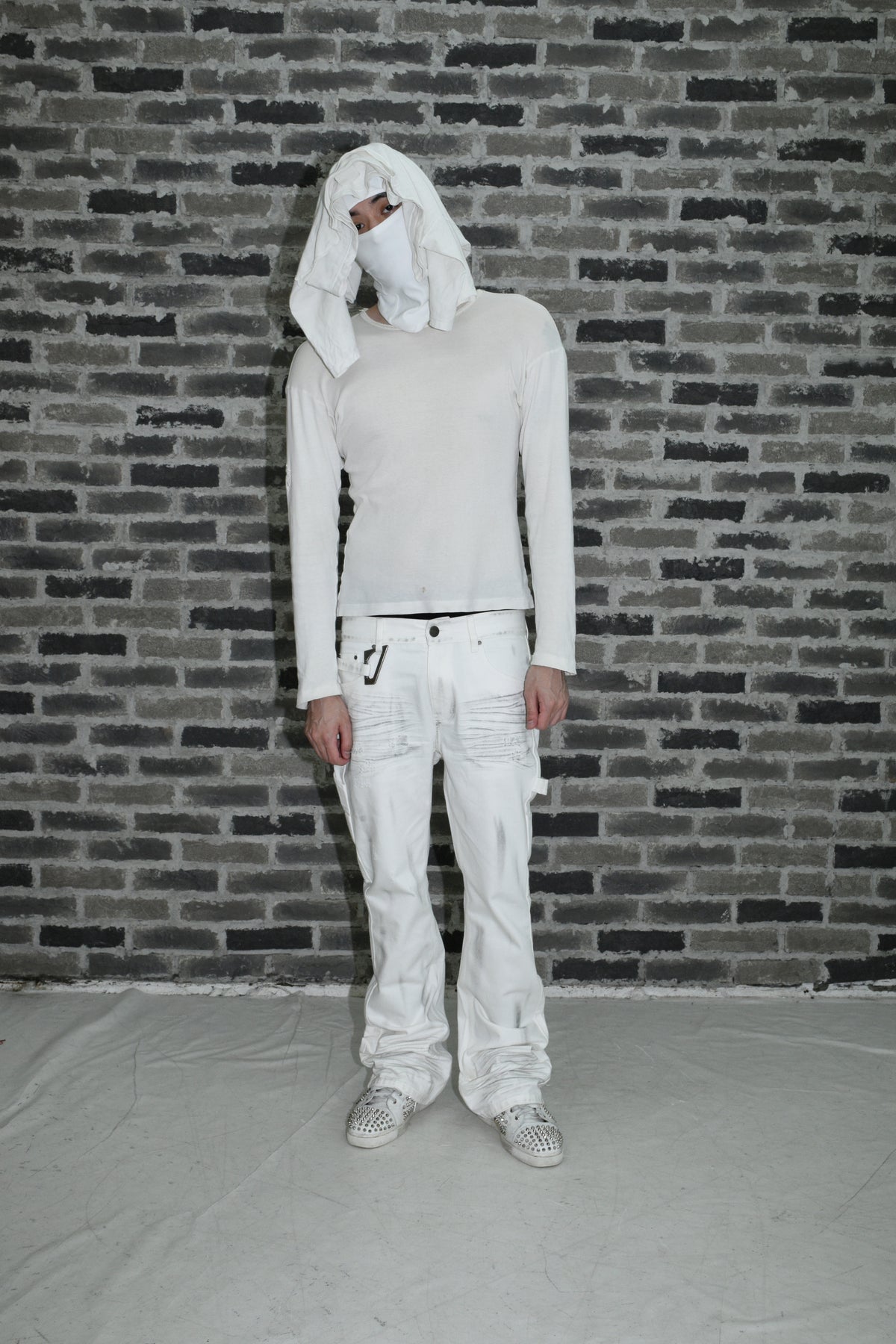 Strapped White Flare Pants