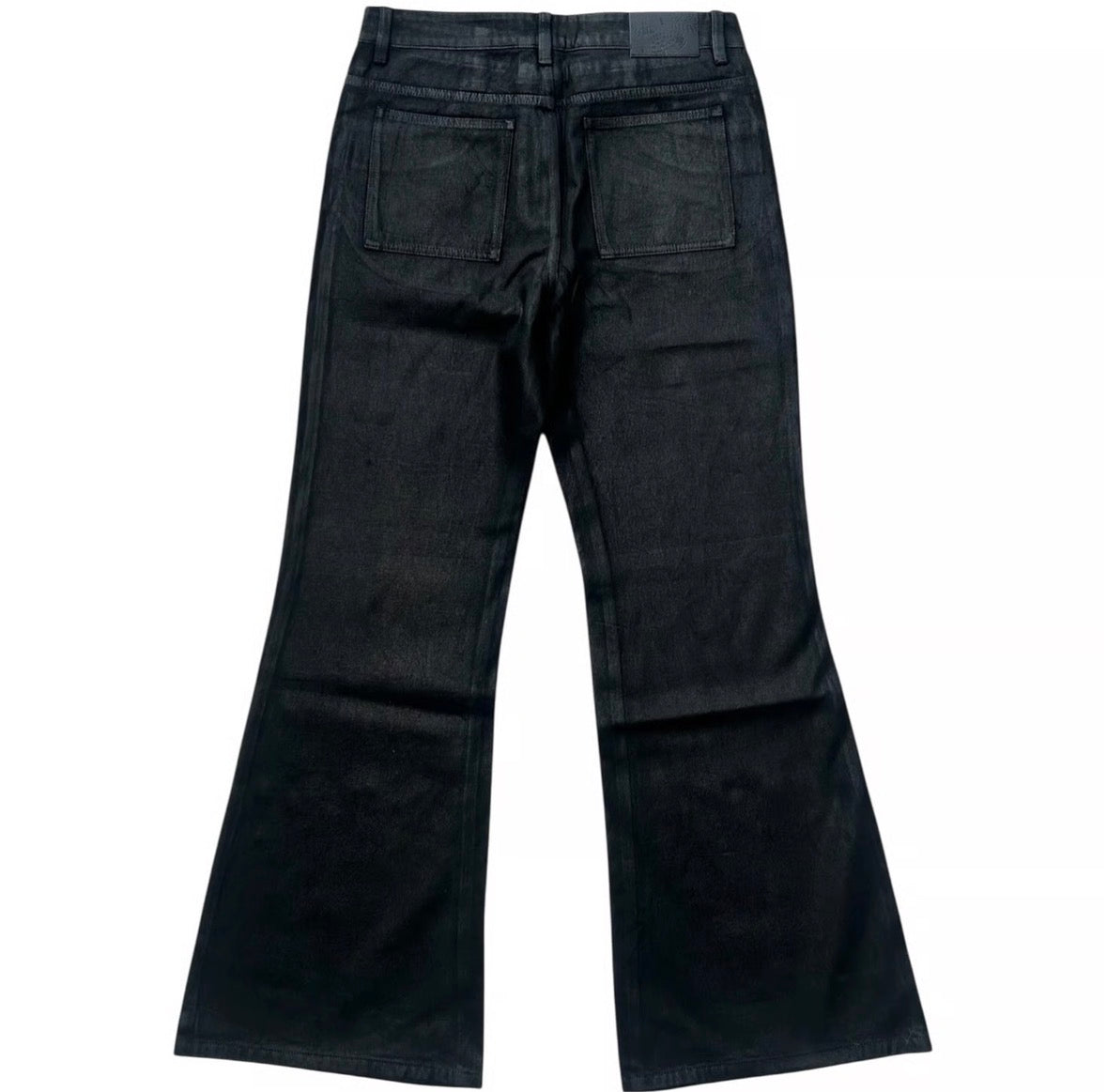 strapped flare oil pants