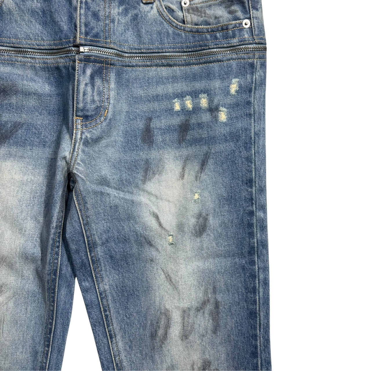 Blue zipper"loop"denim