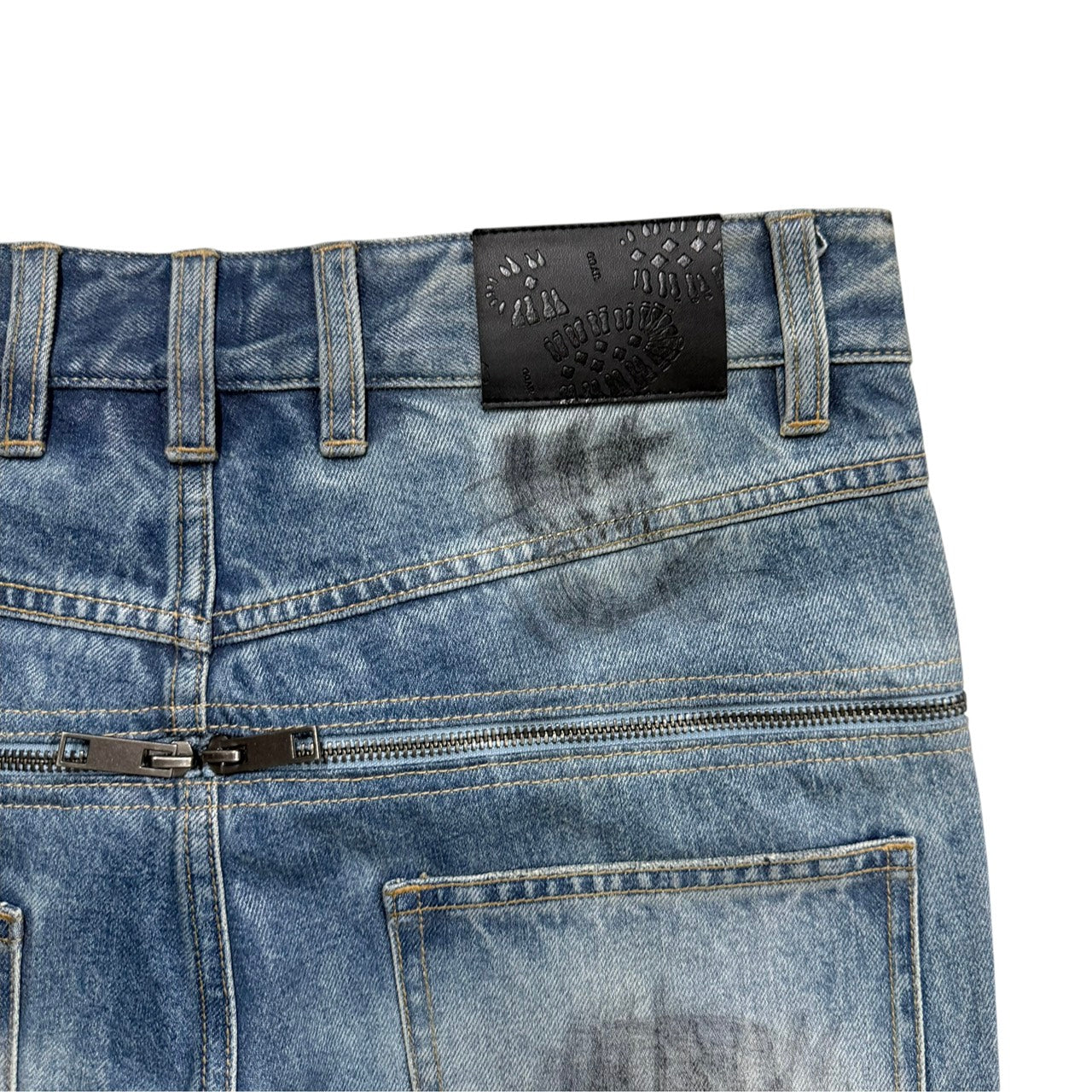 Blue zipper"loop"denim