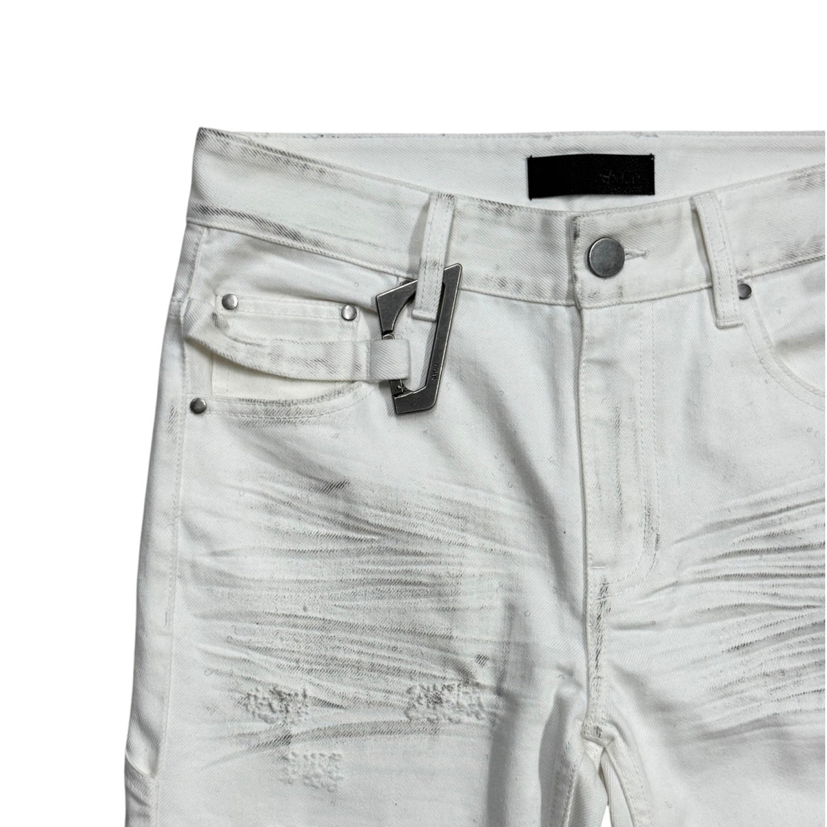 Strapped White Flare Pants