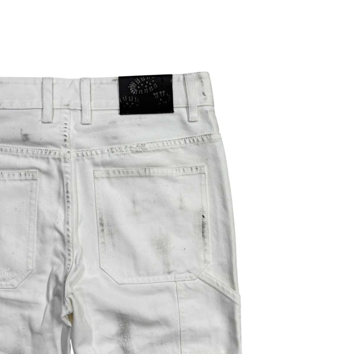 Strapped White Flare Pants