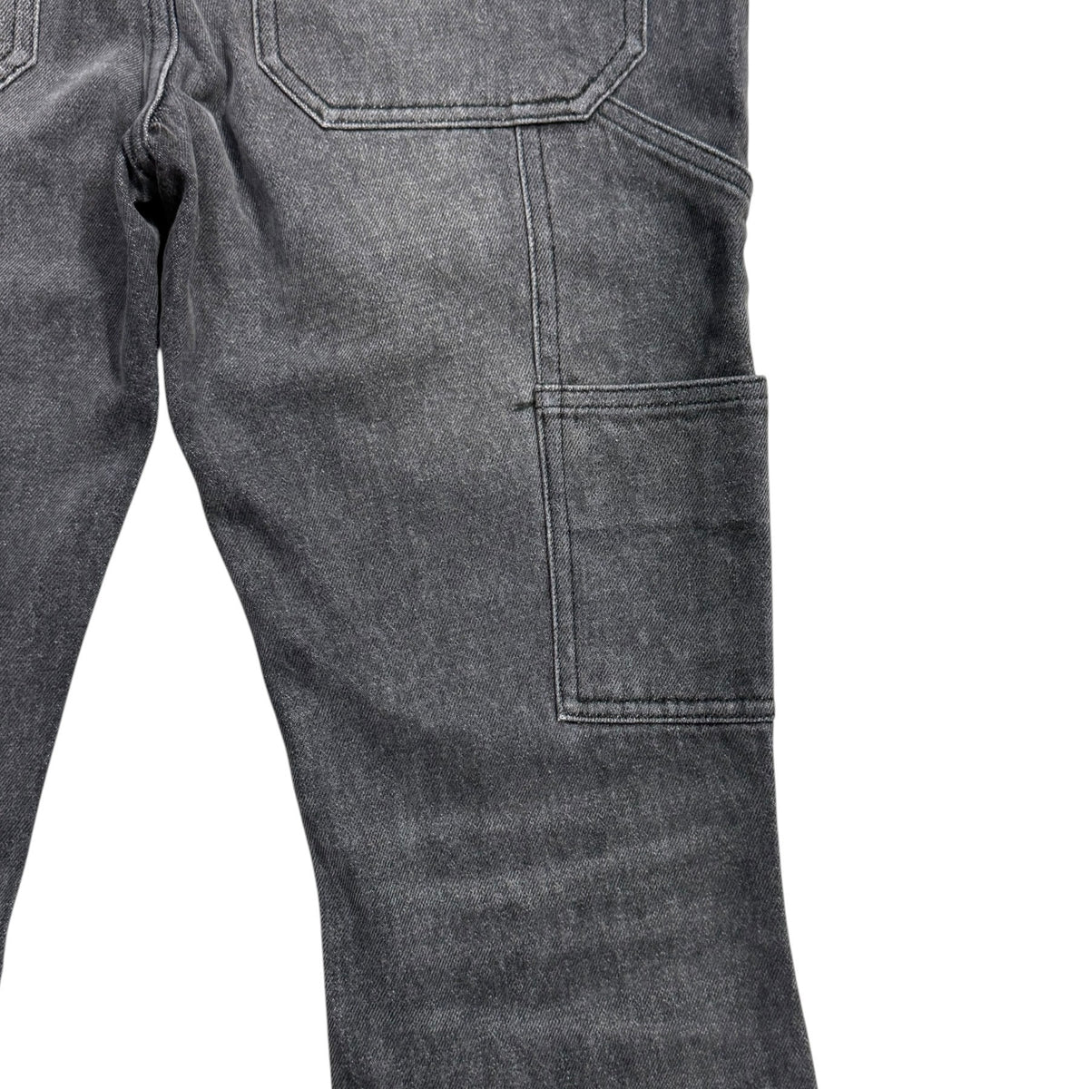 Strapped Gray Flare Denim